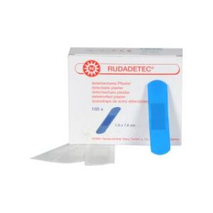 Blauwe pleisters en tape